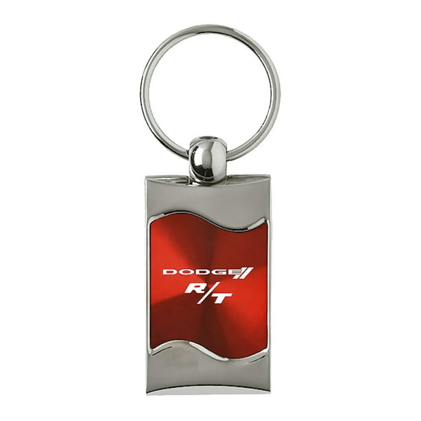 Genuine Dodge R/T Red Logo Metal Chrome Tear Drop Key Chain Ring Fob Genuine Dodge R/T Red Logo Metal Chrome Tear Drop Key Chain Ring Fob